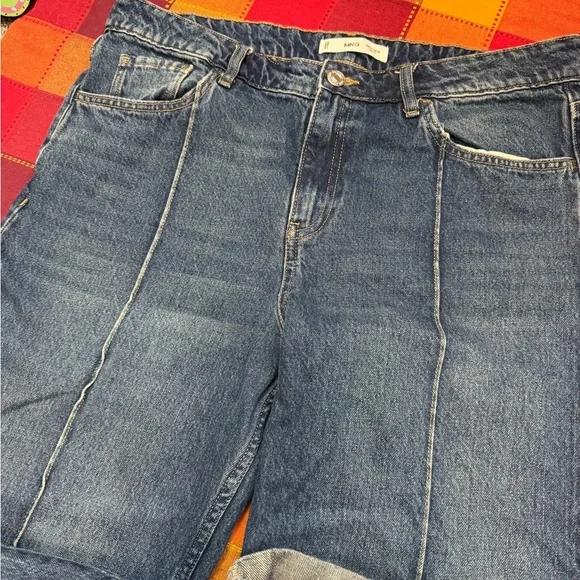 MNG wide legs high rise roll up Jeans - Picture 4 of 12